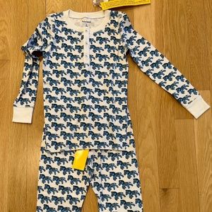 NWT ROLLER RABBIT SIZE 6 BLUE HORSE PAJAMAS